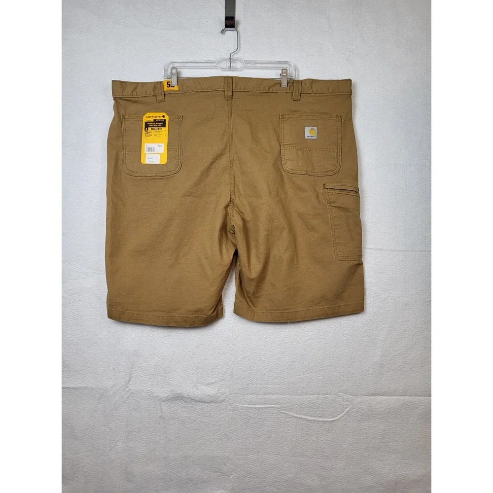 Carhartt Rugged Flex Relaxed Fit BROWN Canvas Work Shorts BS2514-M Size 50 - Picture 2 of 7